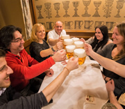 Beer drinkers in Prague