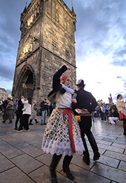 Folk Dancers at Charles Bridge