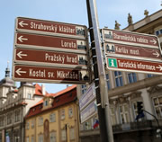 Prague street signs